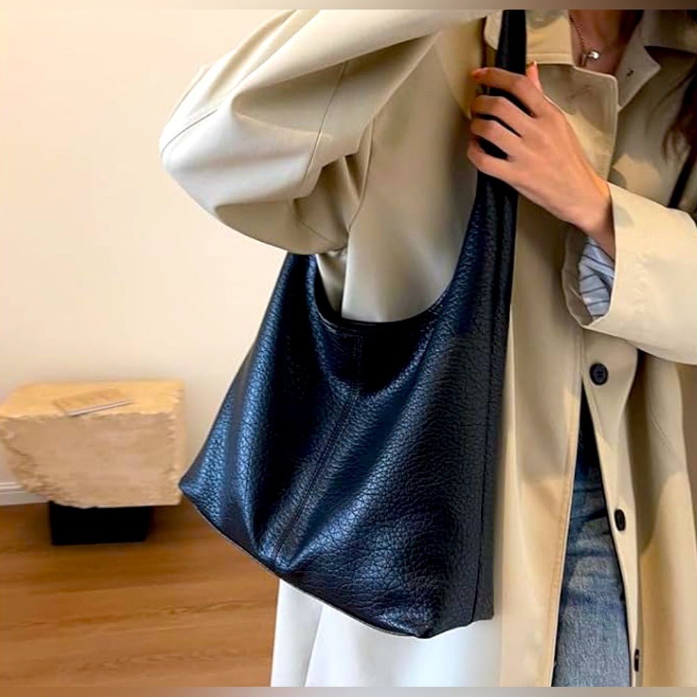 The Sak Black Pebbled Leather Hobo Bag